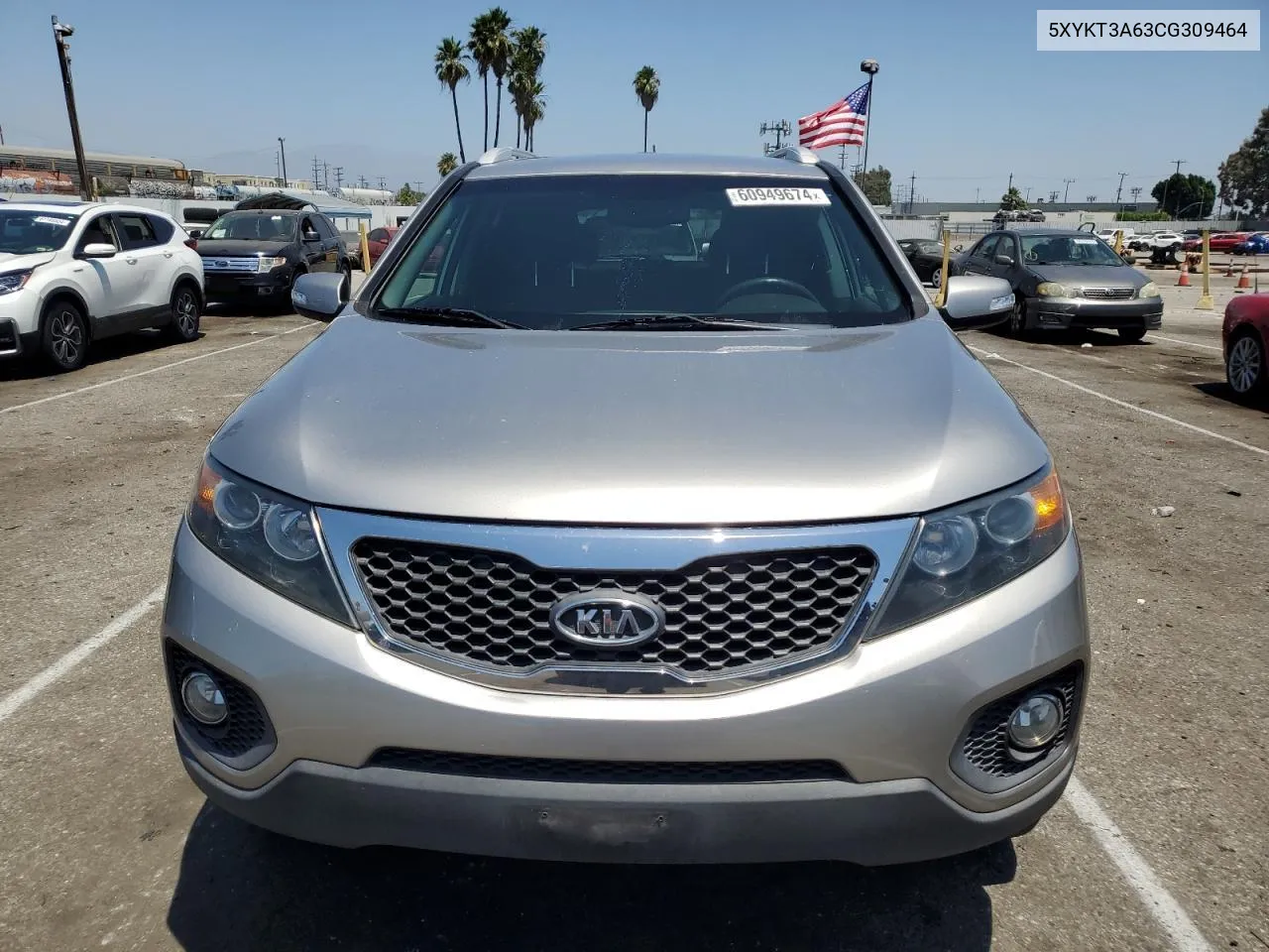 2012 Kia Sorento Base VIN: 5XYKT3A63CG309464 Lot: 60949674