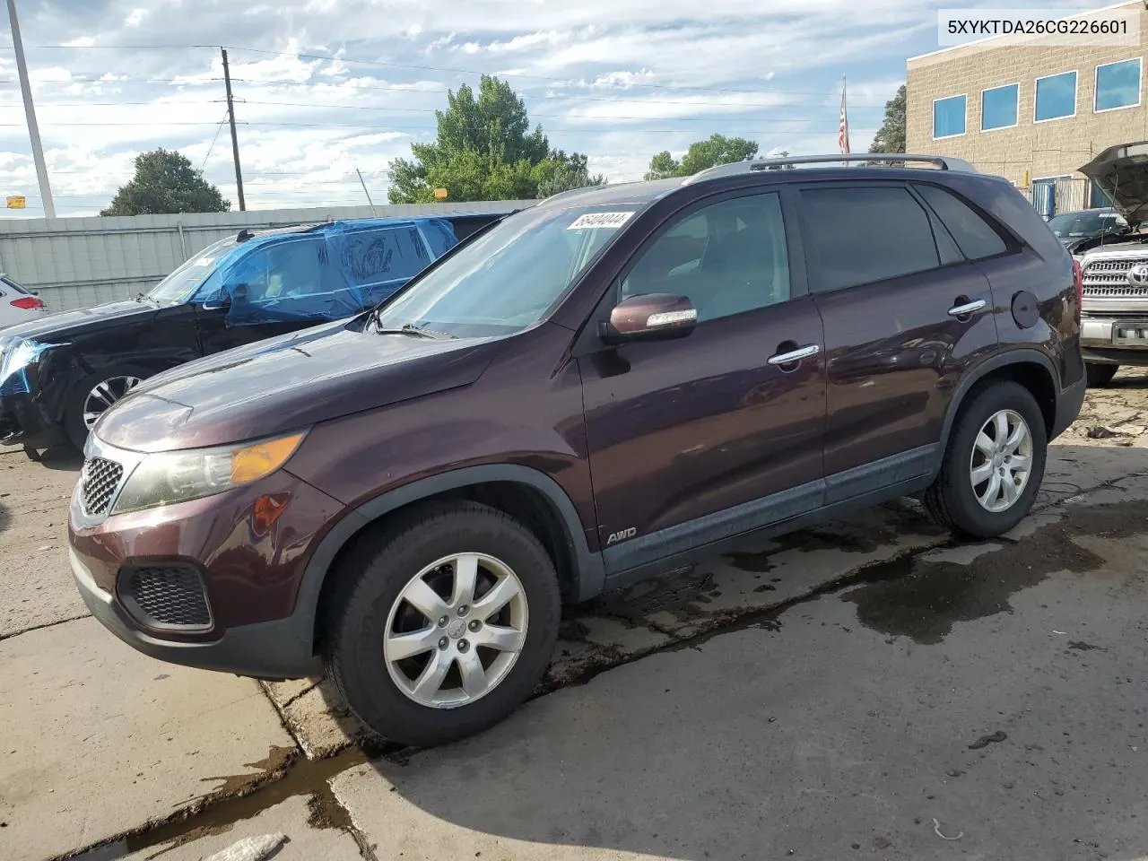 2012 Kia Sorento Base VIN: 5XYKTDA26CG226601 Lot: 66404044