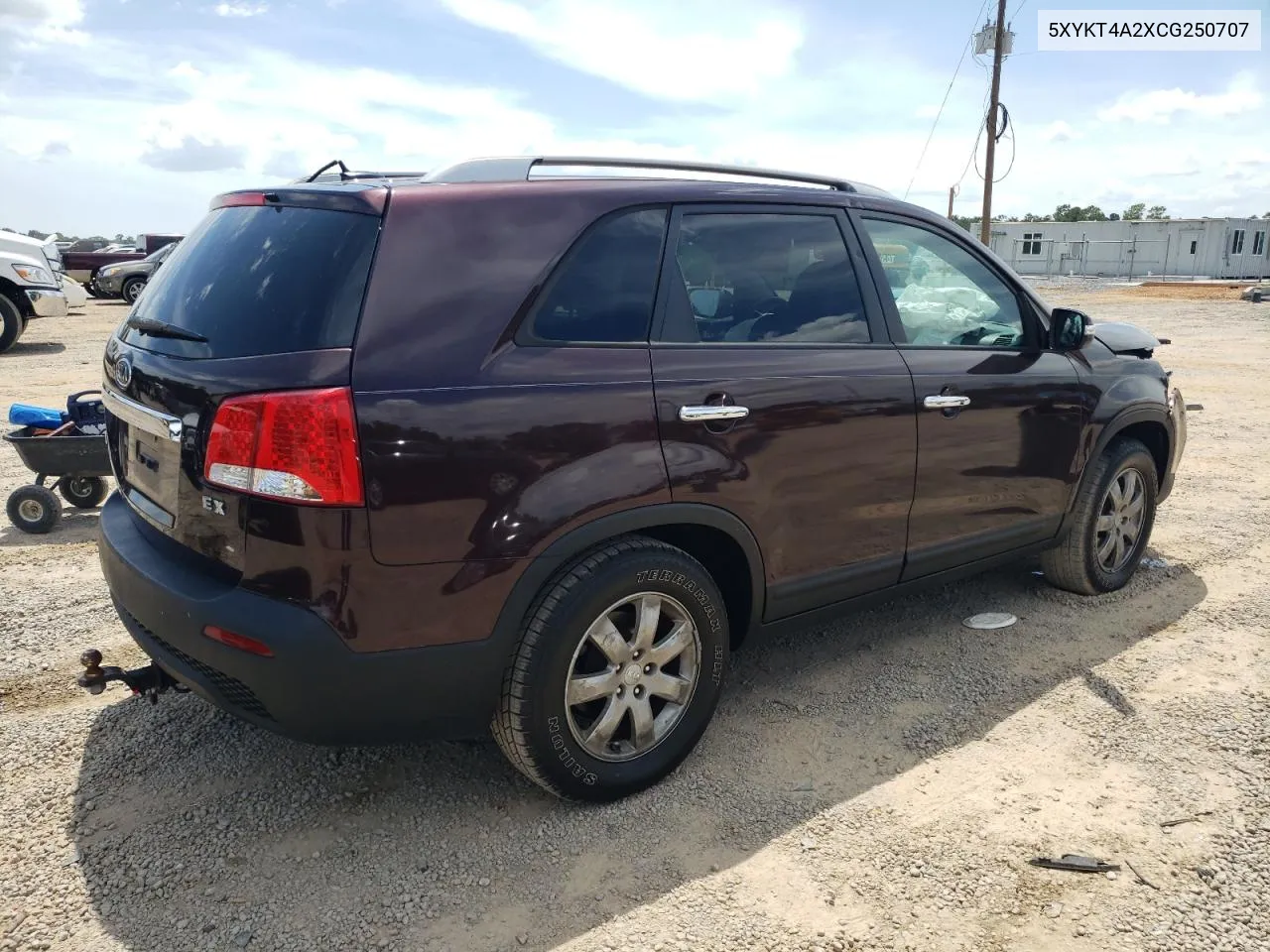 2012 Kia Sorento Base VIN: 5XYKT4A2XCG250707 Lot: 68646034