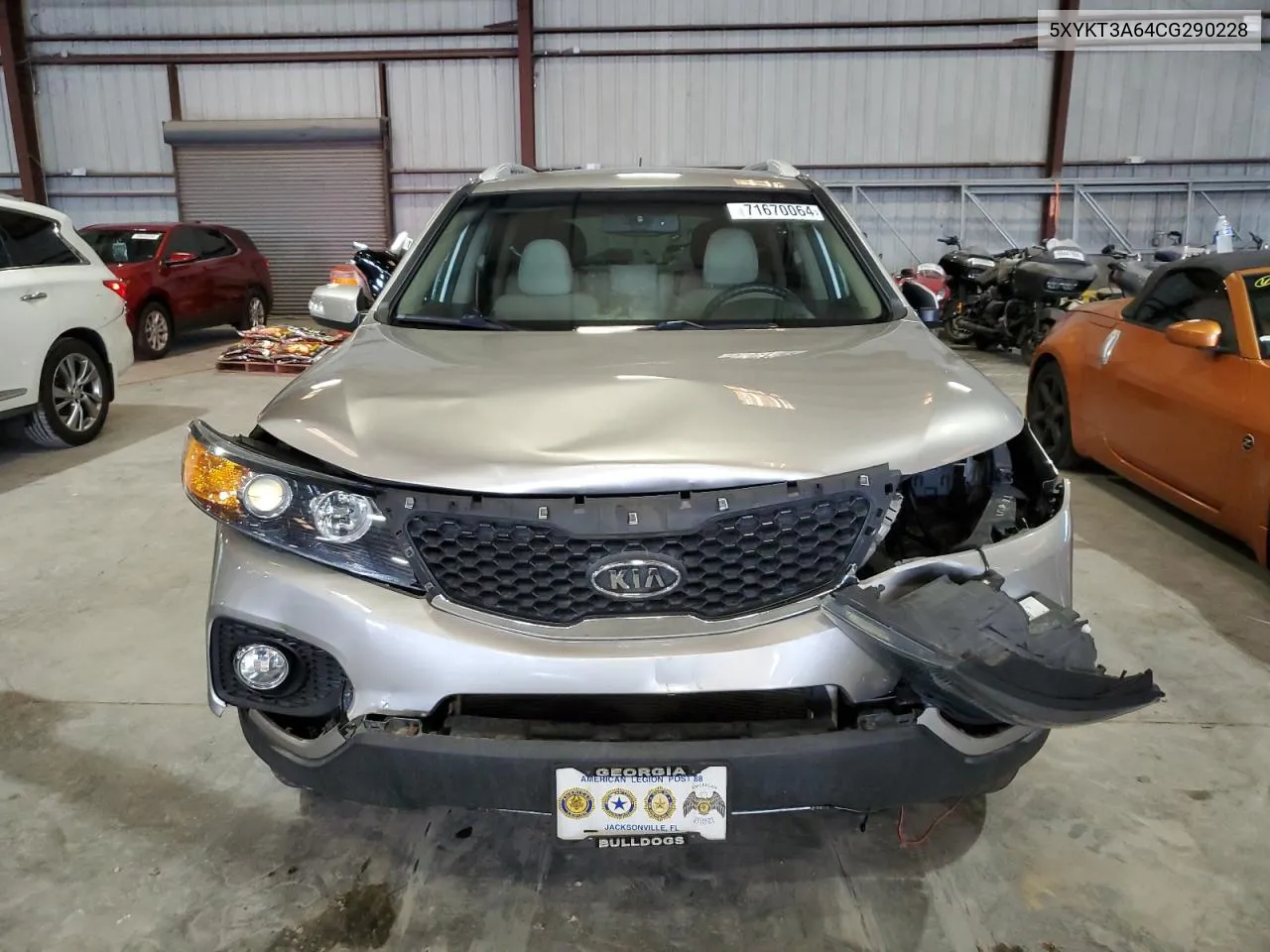 2012 Kia Sorento Base VIN: 5XYKT3A64CG290228 Lot: 71670064