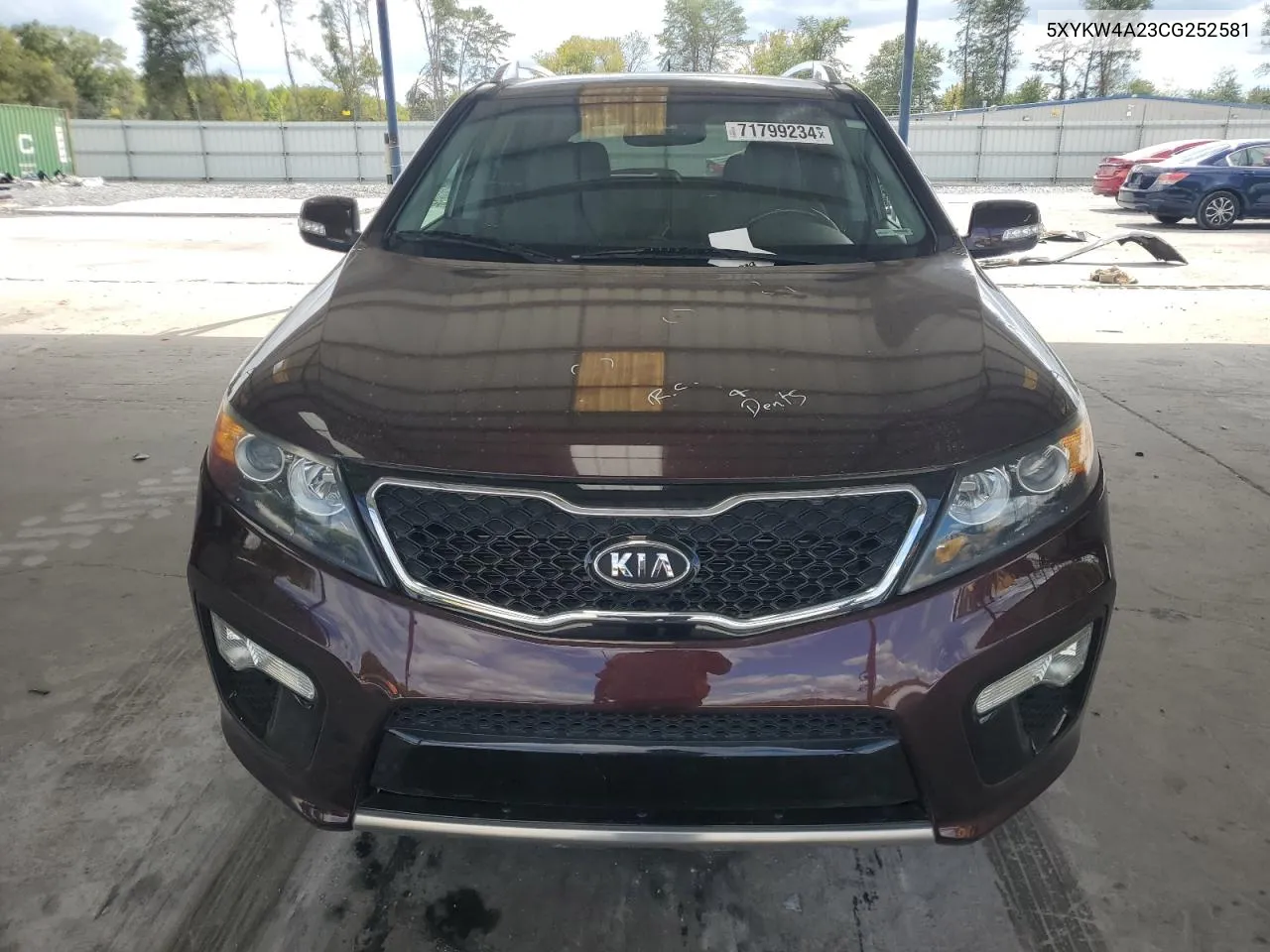 2012 Kia Sorento Sx VIN: 5XYKW4A23CG252581 Lot: 71799234