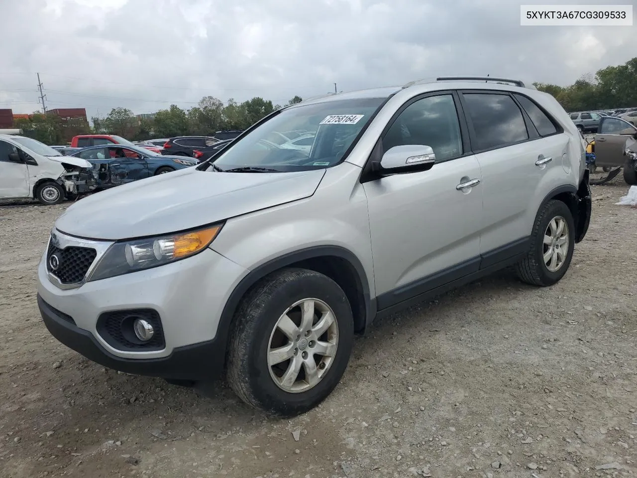 2012 Kia Sorento Base VIN: 5XYKT3A67CG309533 Lot: 72758164