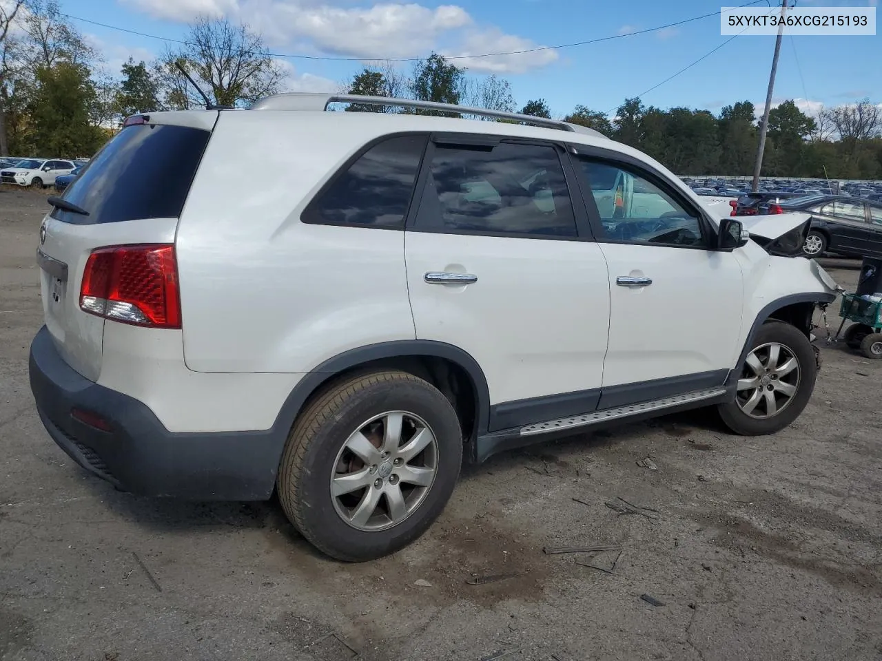 2012 Kia Sorento Base VIN: 5XYKT3A6XCG215193 Lot: 75262084