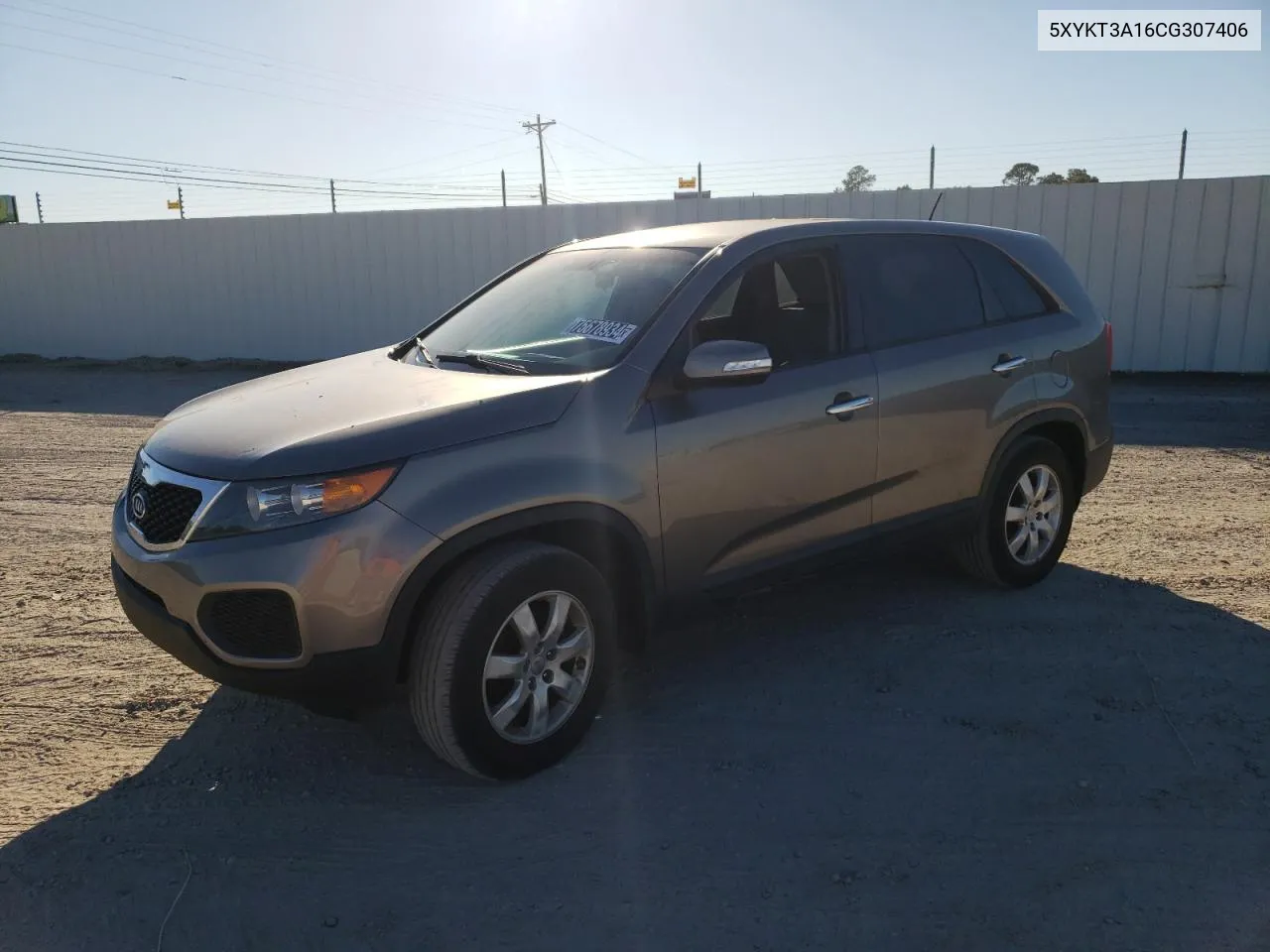 2012 Kia Sorento Base VIN: 5XYKT3A16CG307406 Lot: 75678934