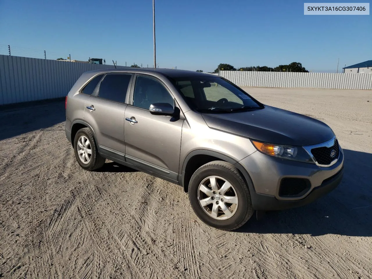 2012 Kia Sorento Base VIN: 5XYKT3A16CG307406 Lot: 75678934