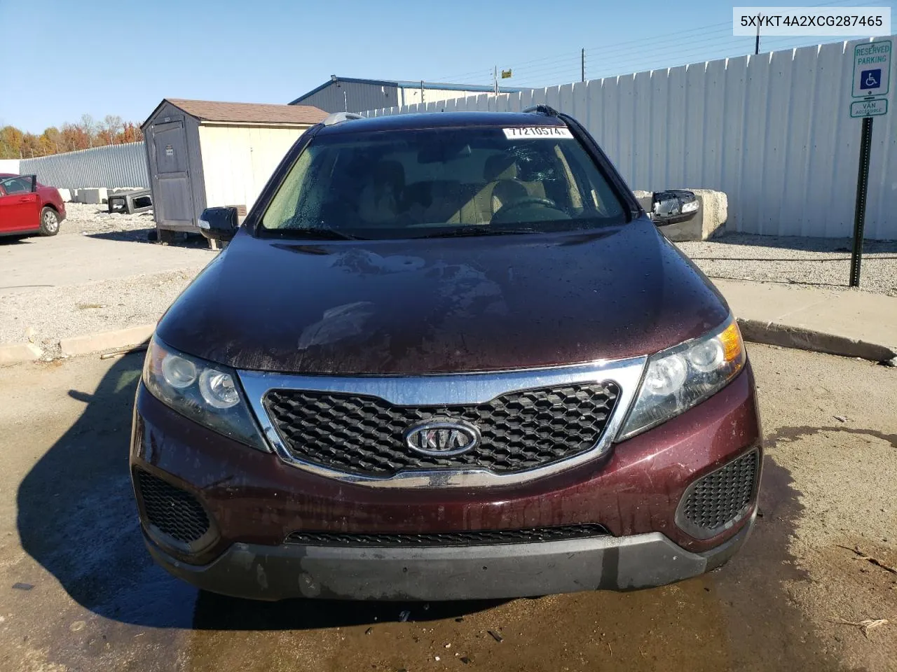 2012 Kia Sorento Base VIN: 5XYKT4A2XCG287465 Lot: 77210574