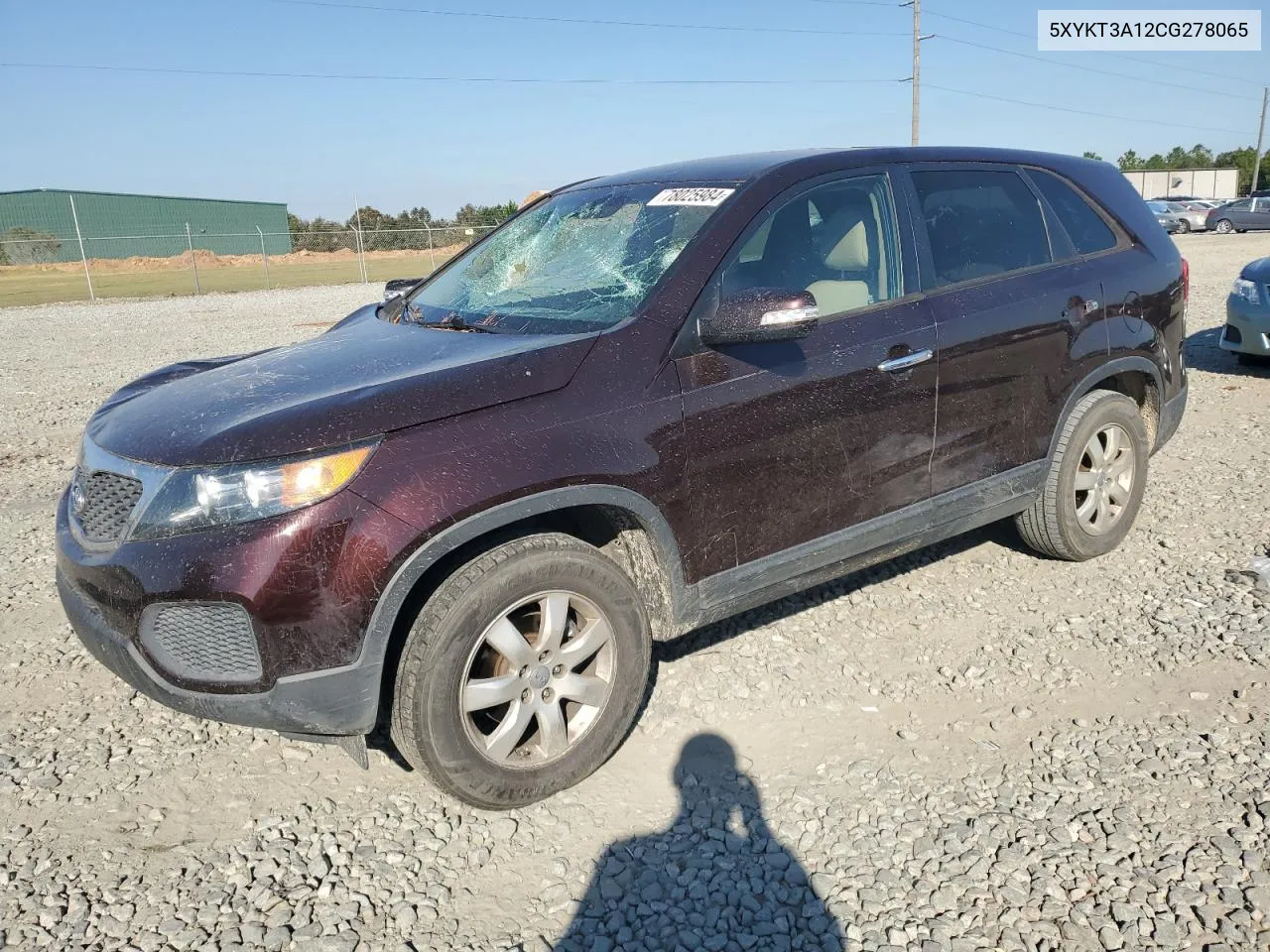 2012 Kia Sorento Base VIN: 5XYKT3A12CG278065 Lot: 78025984