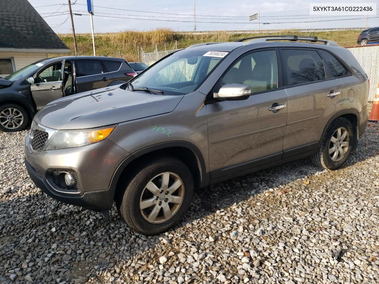 2012 Kia Sorento Base VIN: 5XYKT3A61CG222436 Lot: 78098034