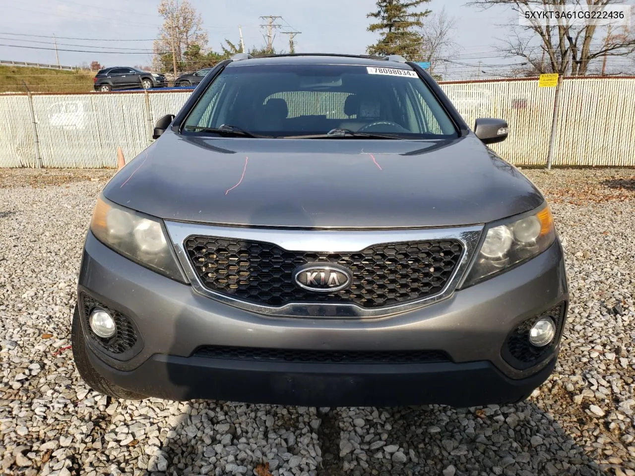 2012 Kia Sorento Base VIN: 5XYKT3A61CG222436 Lot: 78098034