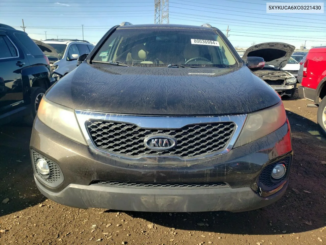 2012 Kia Sorento Ex VIN: 5XYKUCA6XCG221430 Lot: 80036994