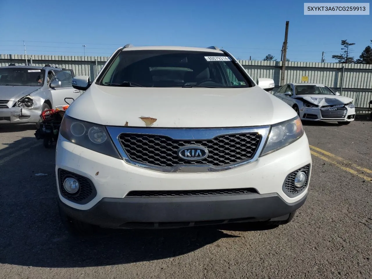 2012 Kia Sorento Base VIN: 5XYKT3A67CG259913 Lot: 80079314