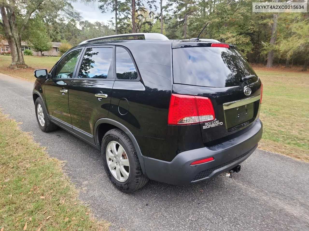 2012 Kia Sorento Base VIN: 5XYKT4A2XCG215634 Lot: 80119584