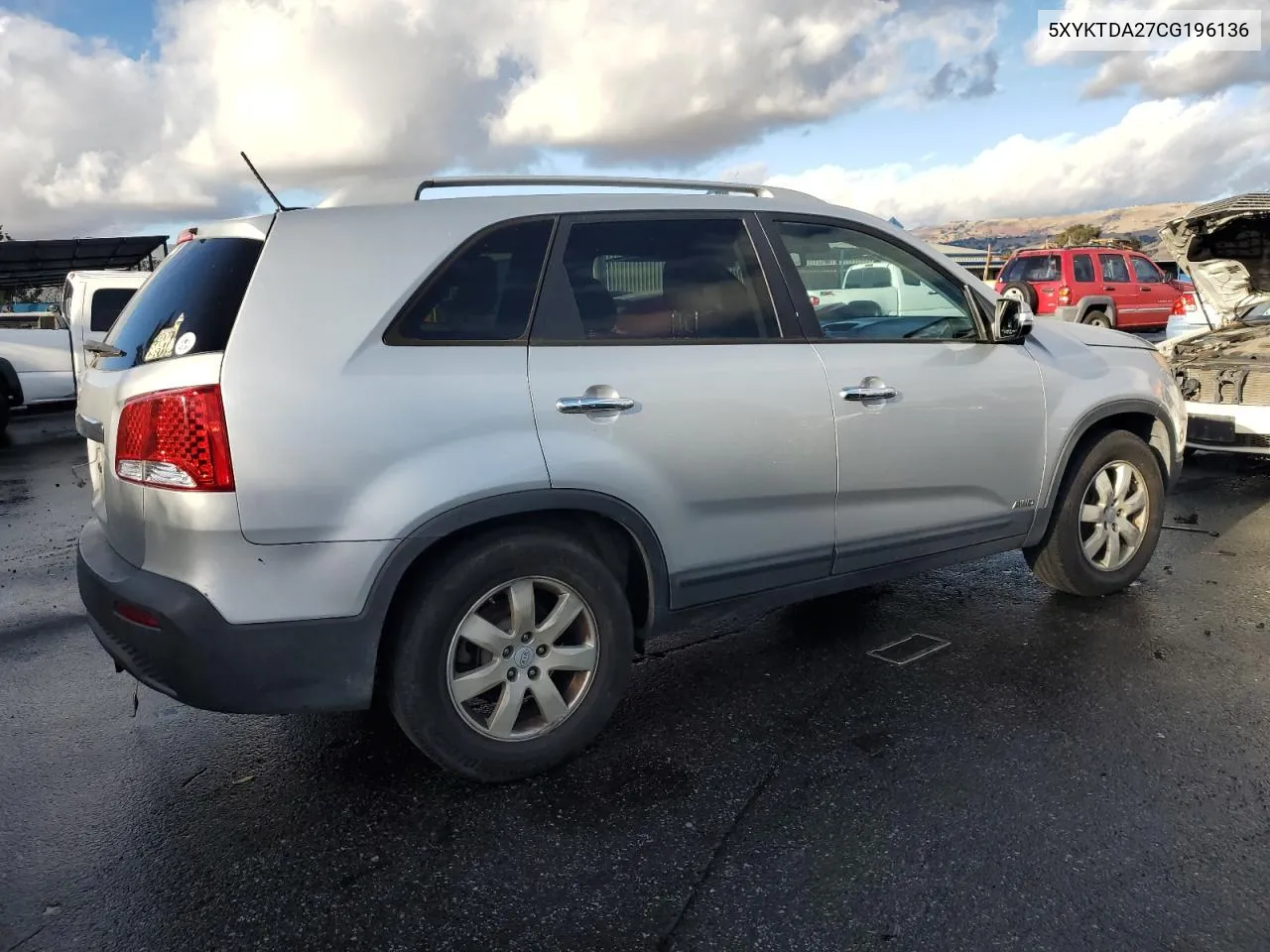 2012 Kia Sorento Base VIN: 5XYKTDA27CG196136 Lot: 80370924