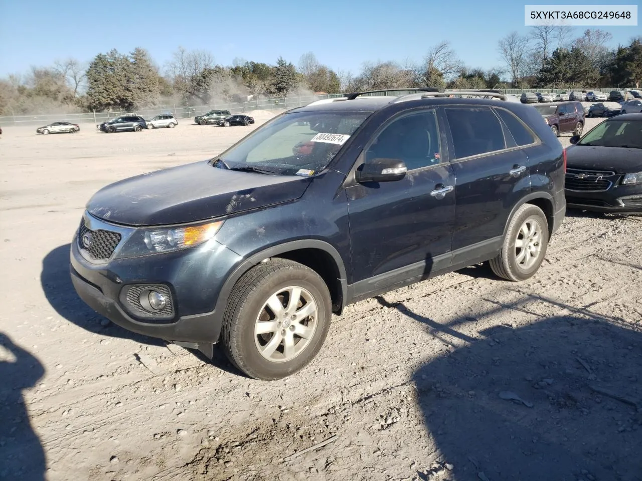 2012 Kia Sorento Base VIN: 5XYKT3A68CG249648 Lot: 80492674