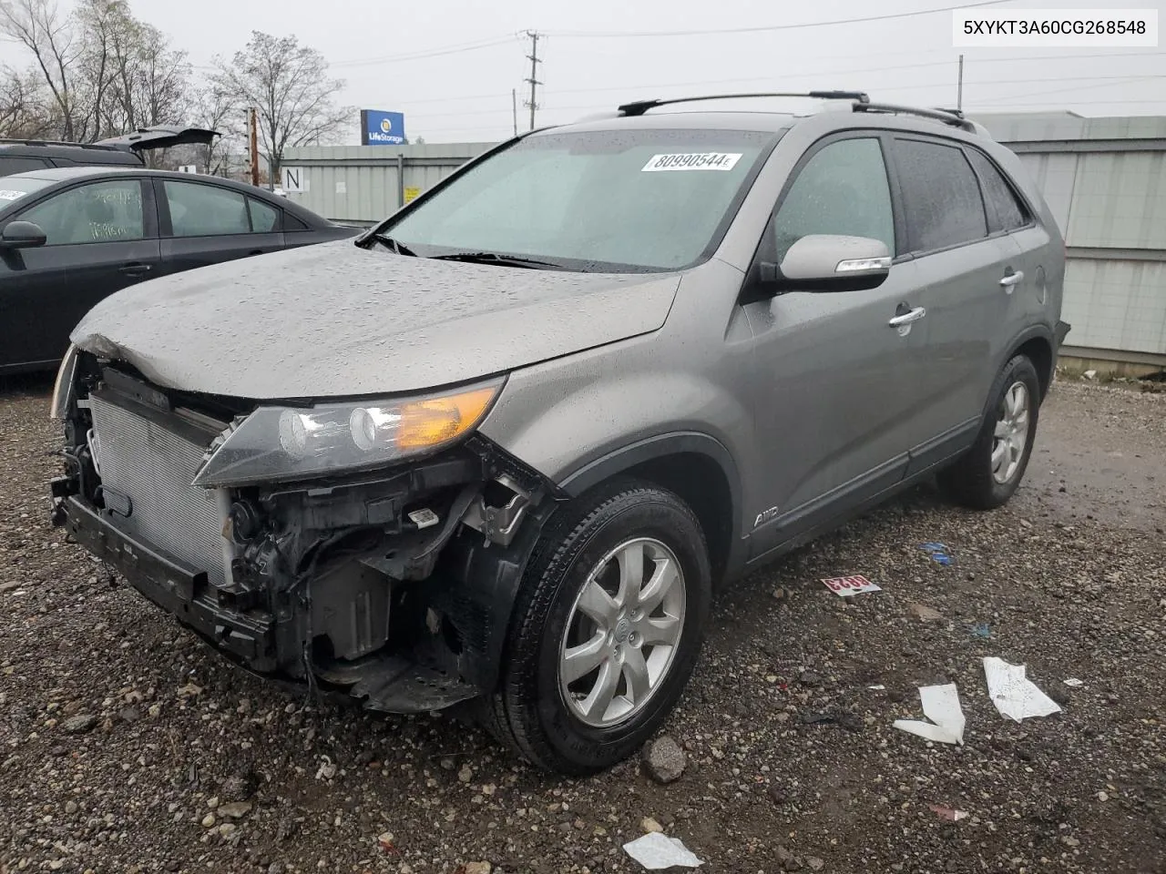 2012 Kia Sorento Base VIN: 5XYKT3A60CG268548 Lot: 80990544