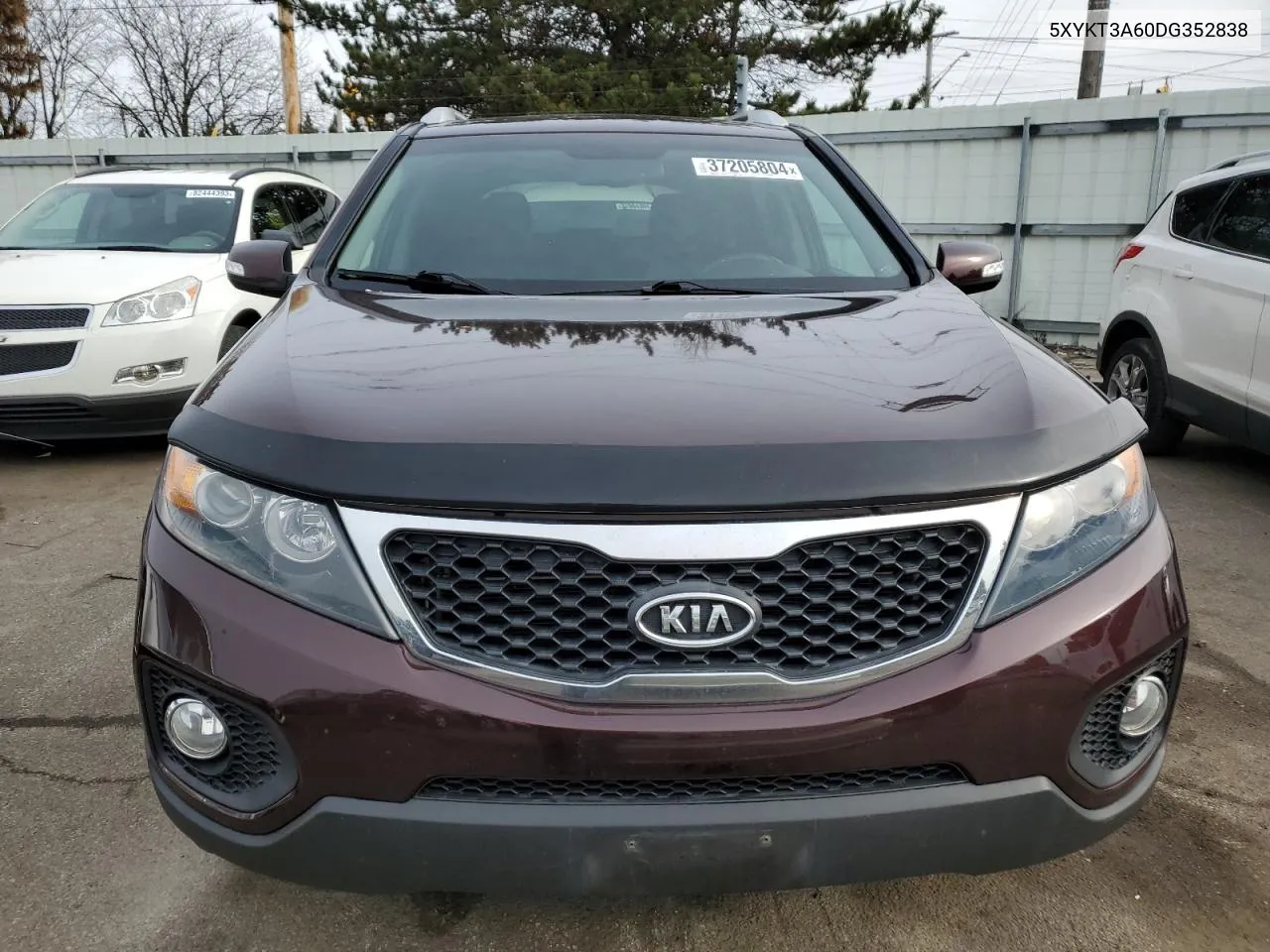 2013 Kia Sorento Lx VIN: 5XYKT3A60DG352838 Lot: 37205804