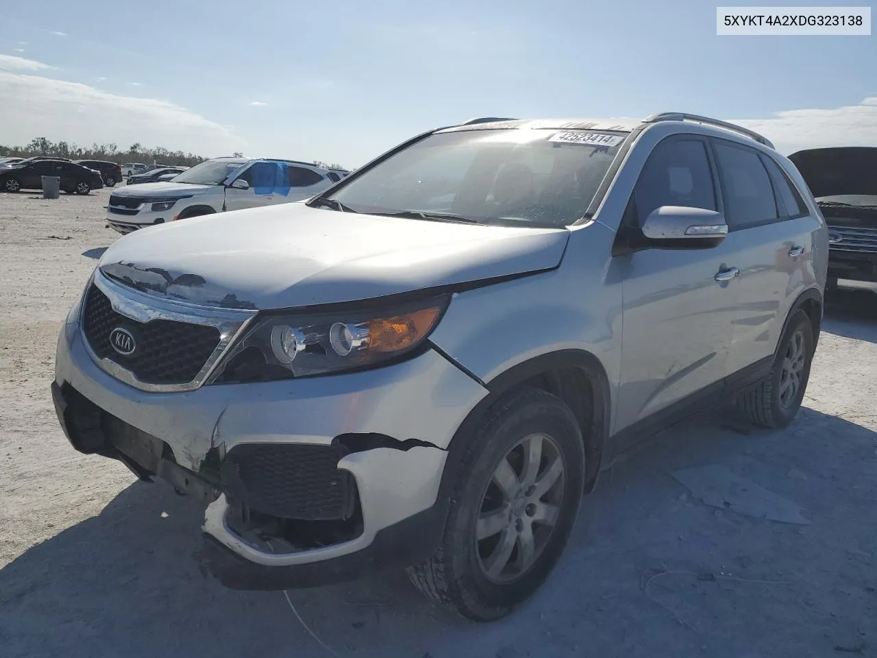 2013 Kia Sorento Lx VIN: 5XYKT4A2XDG323138 Lot: 42523414