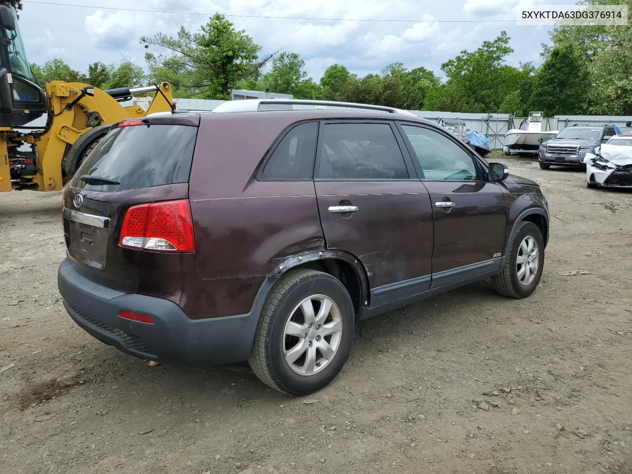 2013 Kia Sorento Lx VIN: 5XYKTDA63DG376914 Lot: 54961724