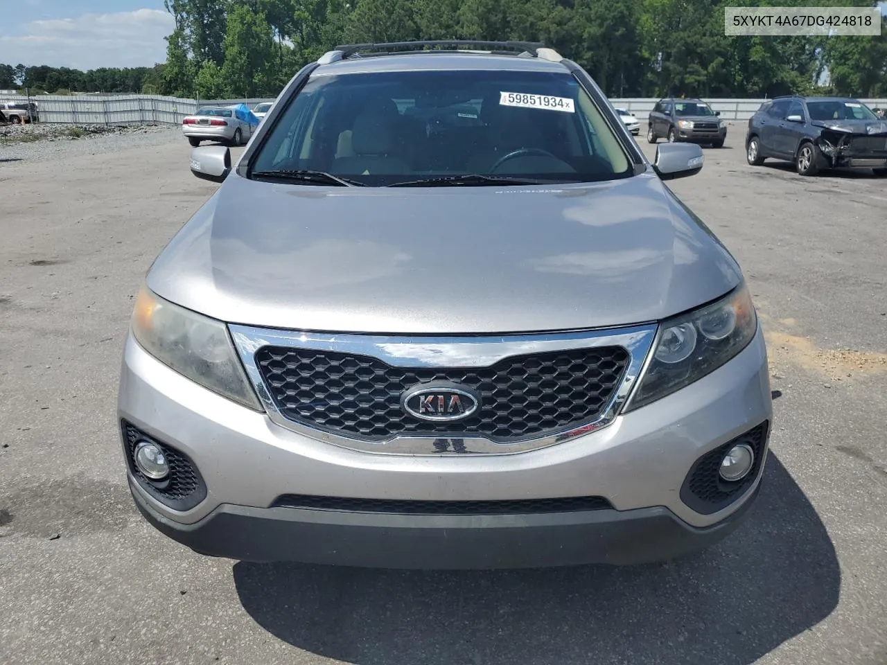 2013 Kia Sorento Lx VIN: 5XYKT4A67DG424818 Lot: 59851934