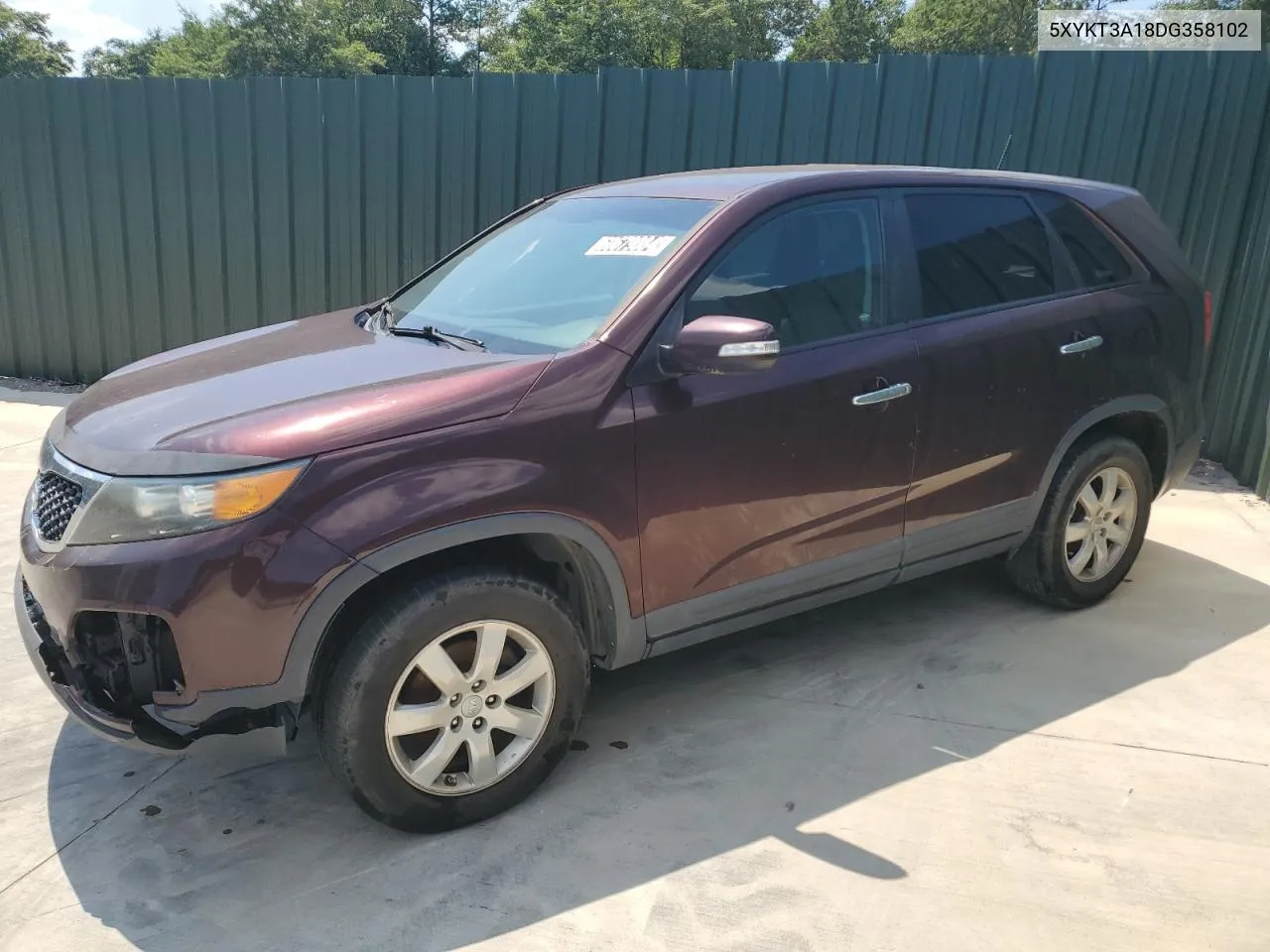 2013 Kia Sorento Lx VIN: 5XYKT3A18DG358102 Lot: 60679084