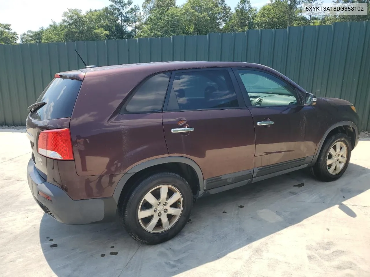 2013 Kia Sorento Lx VIN: 5XYKT3A18DG358102 Lot: 60679084