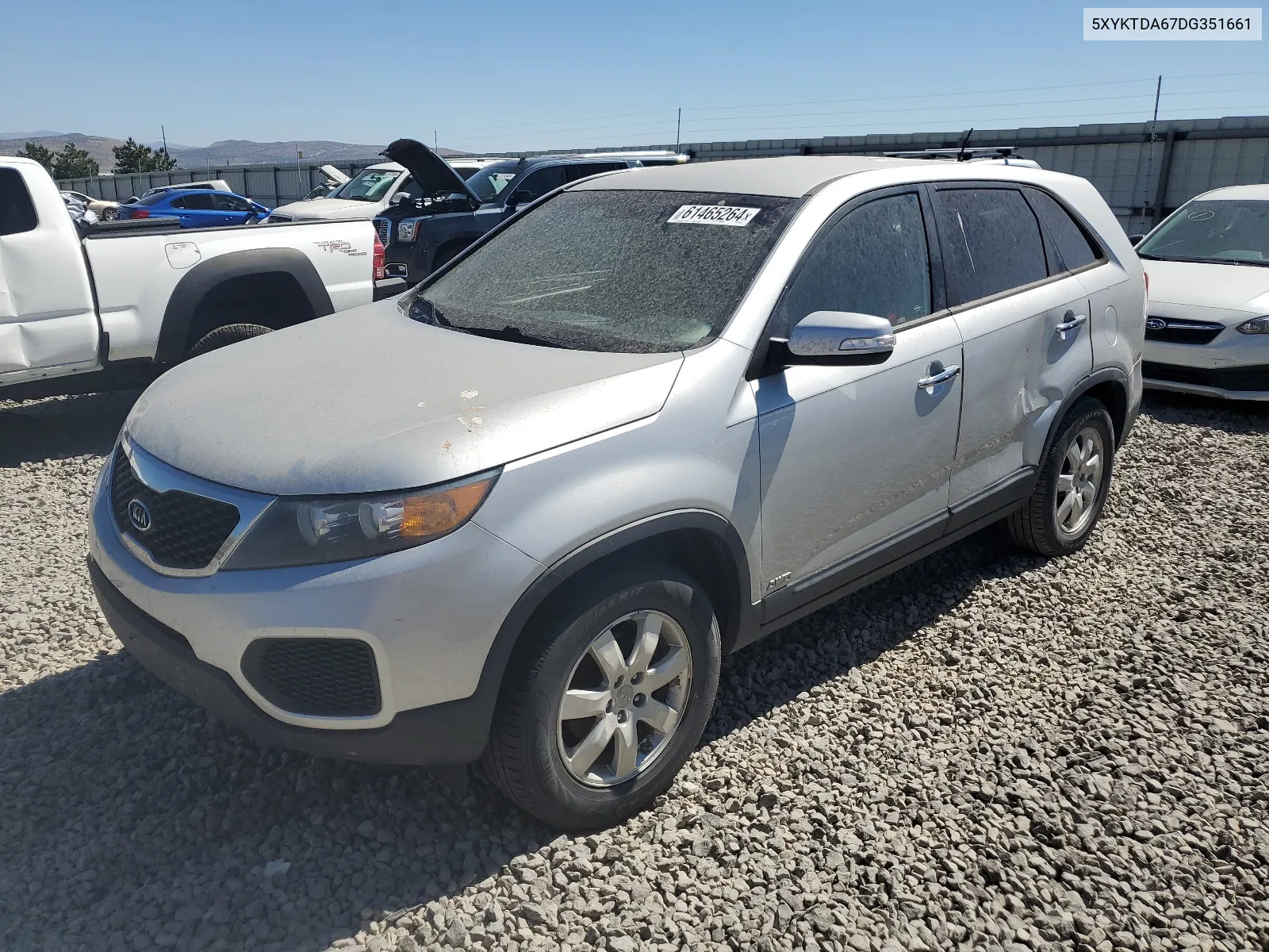 2013 Kia Sorento Lx VIN: 5XYKTDA67DG351661 Lot: 61465264