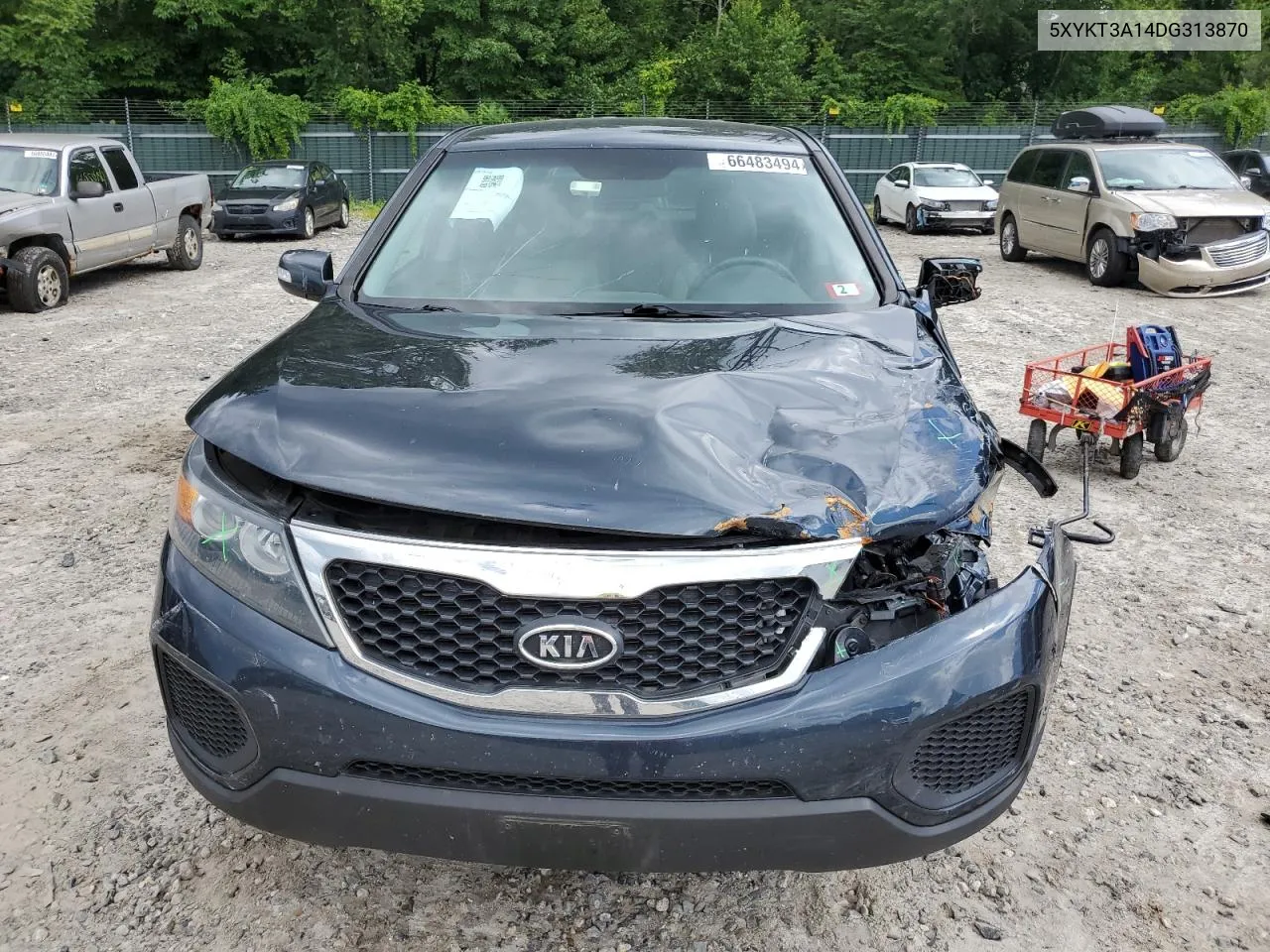 2013 Kia Sorento Lx VIN: 5XYKT3A14DG313870 Lot: 66483494