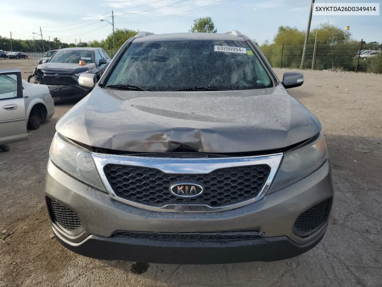 2013 Kia Sorento Lx VIN: 5XYKTDA26DG349414 Lot: 69200994