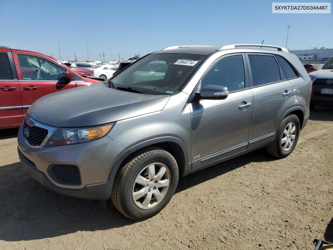 2013 Kia Sorento Lx VIN: 5XYKTDA27DG346487 Lot: 69640714