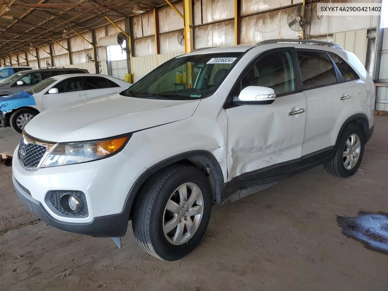 2013 Kia Sorento Lx VIN: 5XYKT4A29DG421402 Lot: 70036834