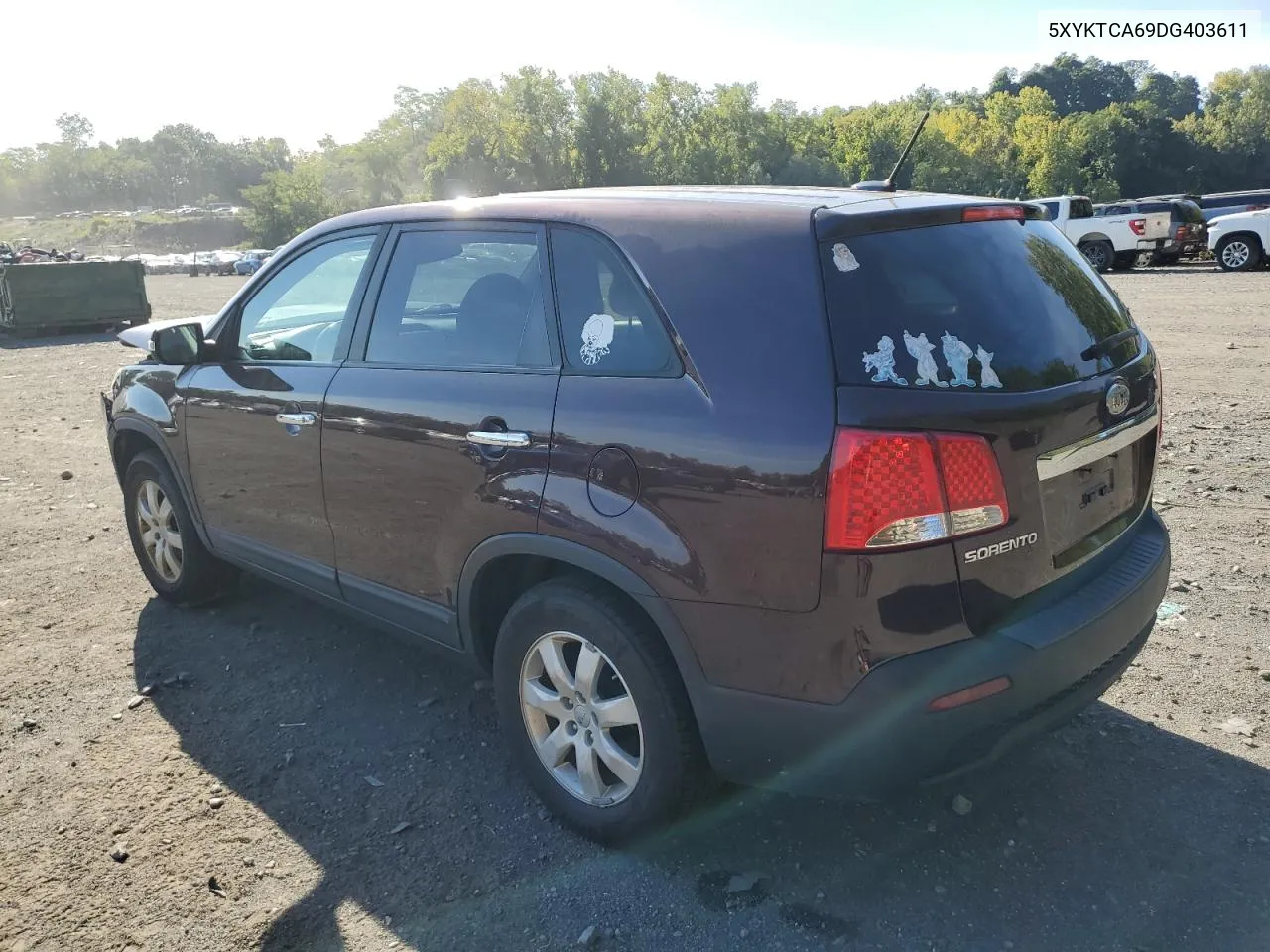 2013 Kia Sorento Lx VIN: 5XYKTCA69DG403611 Lot: 70438184