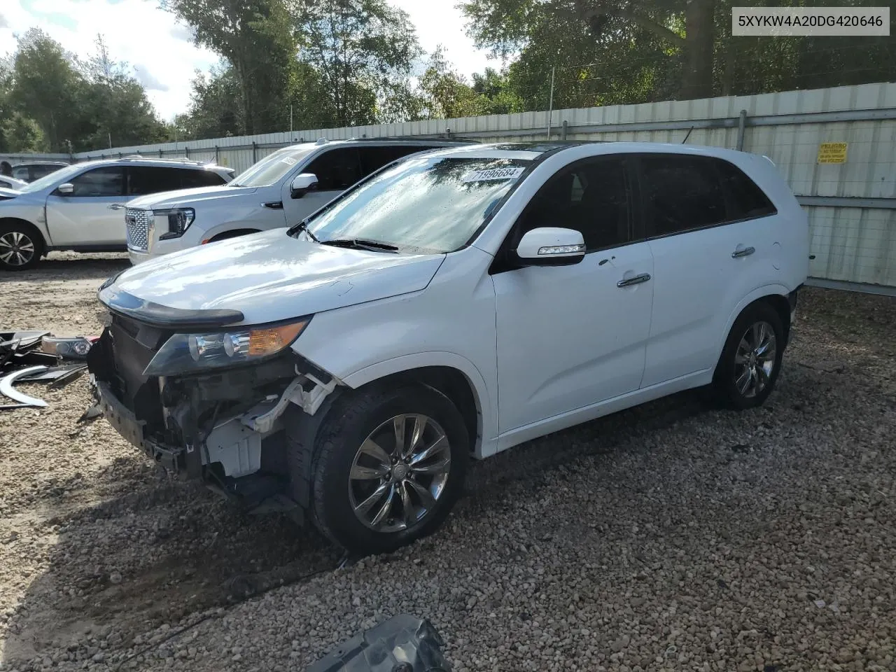 5XYKW4A20DG420646 2013 Kia Sorento Sx