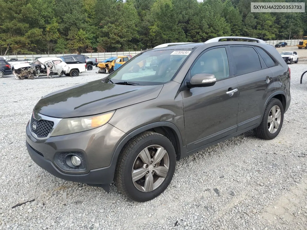 2013 Kia Sorento Ex VIN: 5XYKU4A22DG353733 Lot: 72283434