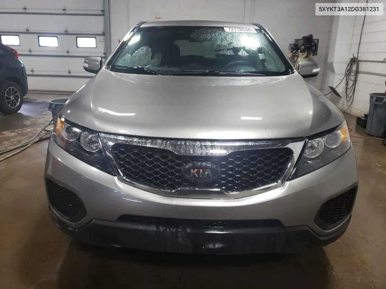 2013 Kia Sorento Lx VIN: 5XYKT3A12DG381231 Lot: 72778534