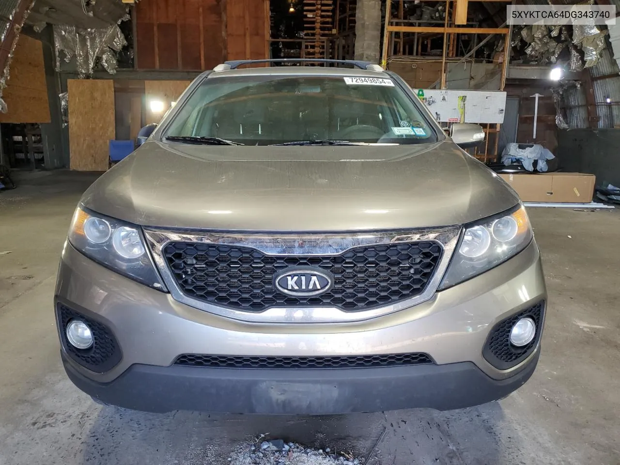 2013 Kia Sorento Lx VIN: 5XYKTCA64DG343740 Lot: 72949854