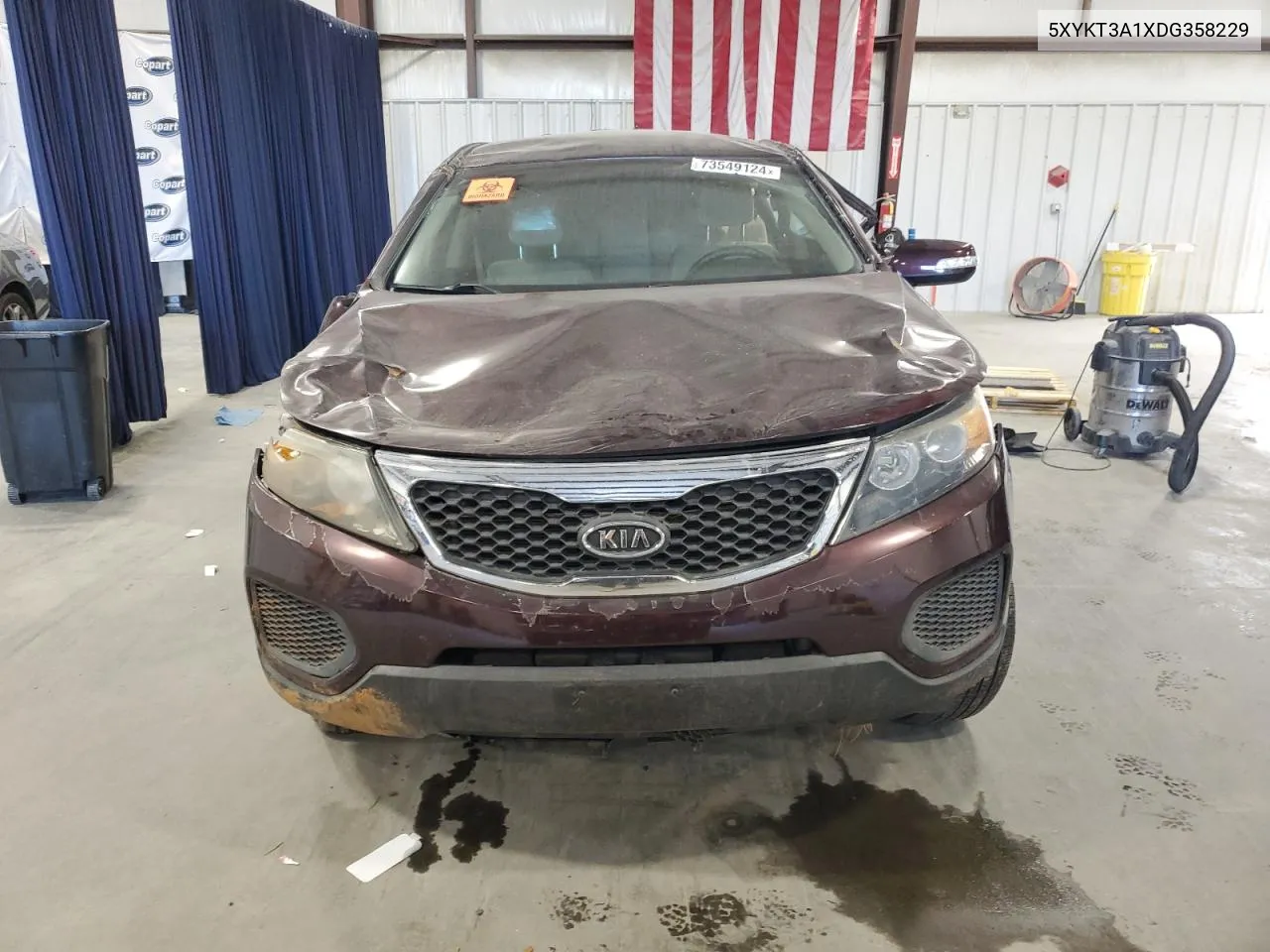 2013 Kia Sorento Lx VIN: 5XYKT3A1XDG358229 Lot: 73549124