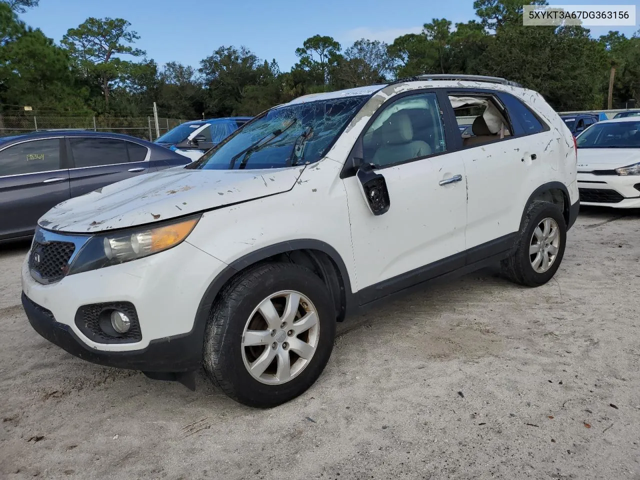 2013 Kia Sorento Lx VIN: 5XYKT3A67DG363156 Lot: 76142274