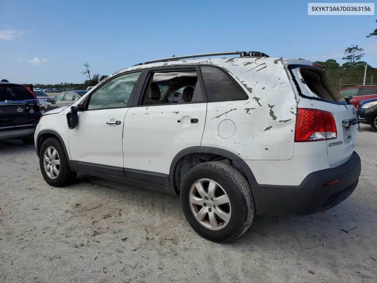 2013 Kia Sorento Lx VIN: 5XYKT3A67DG363156 Lot: 76142274