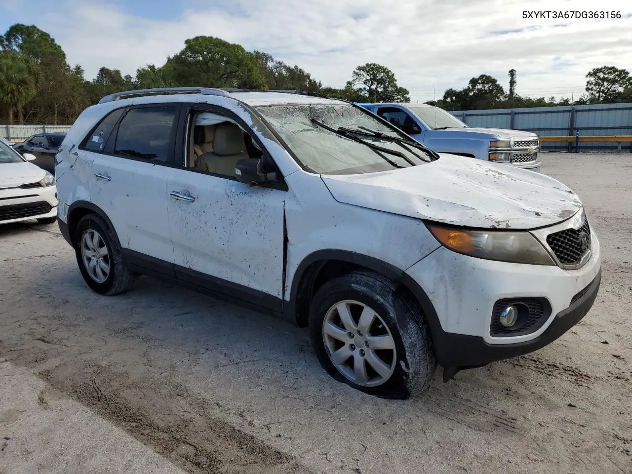 2013 Kia Sorento Lx VIN: 5XYKT3A67DG363156 Lot: 76142274