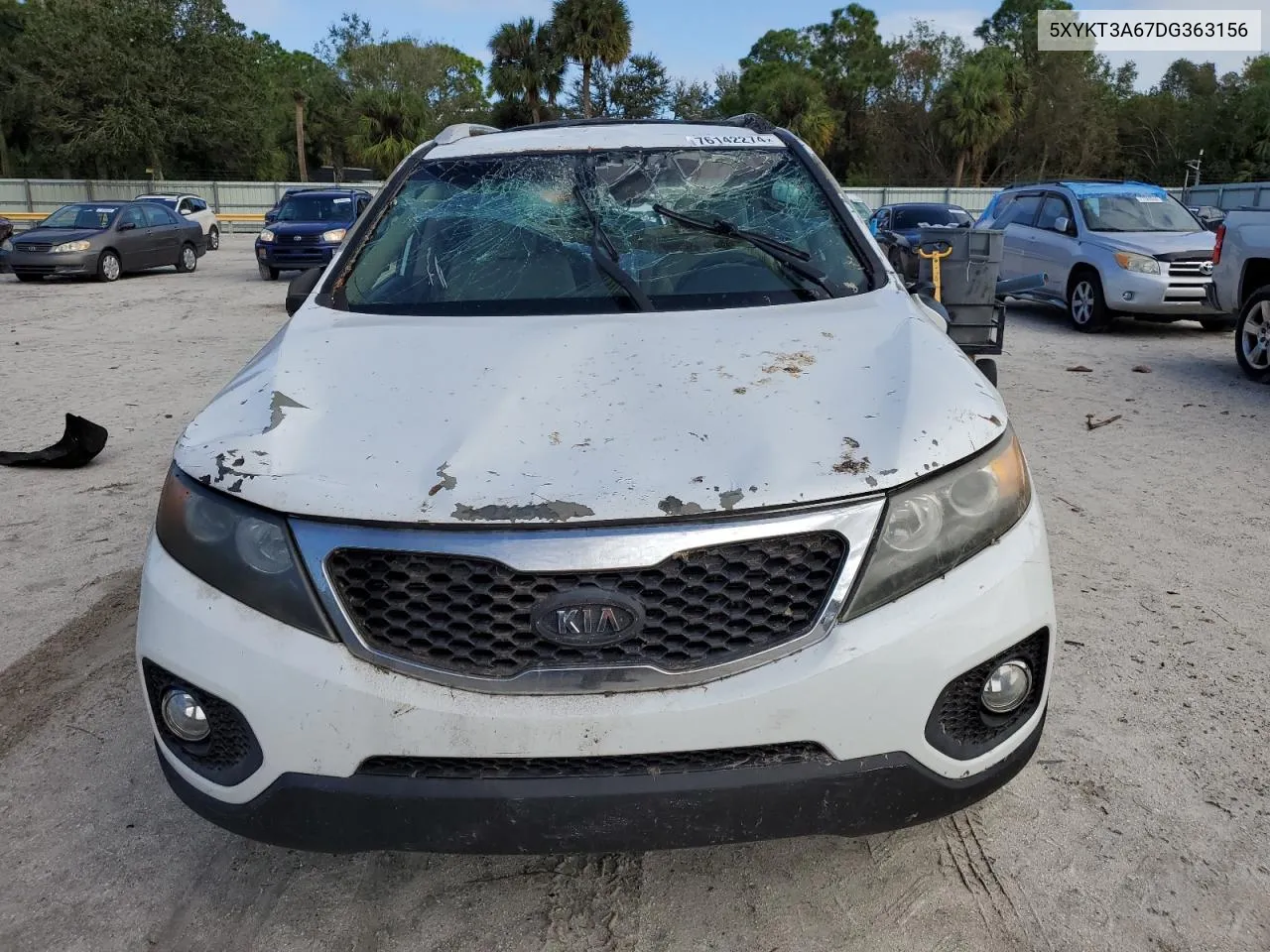 2013 Kia Sorento Lx VIN: 5XYKT3A67DG363156 Lot: 76142274