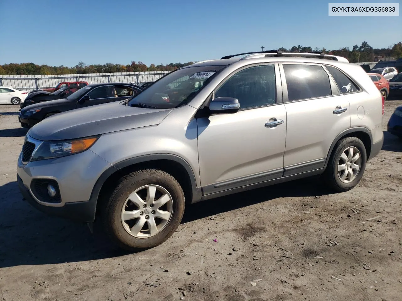 2013 Kia Sorento Lx VIN: 5XYKT3A6XDG356833 Lot: 76600814