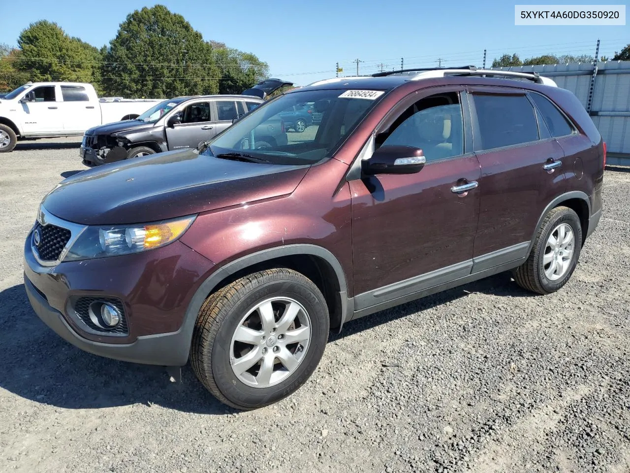 2013 Kia Sorento Lx VIN: 5XYKT4A60DG350920 Lot: 76864934