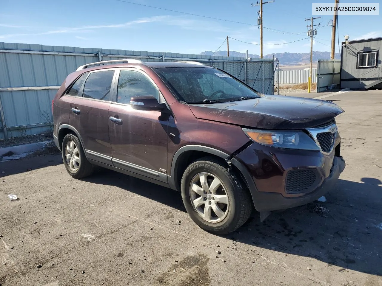 2013 Kia Sorento Lx VIN: 5XYKTDA25DG309874 Lot: 77629794