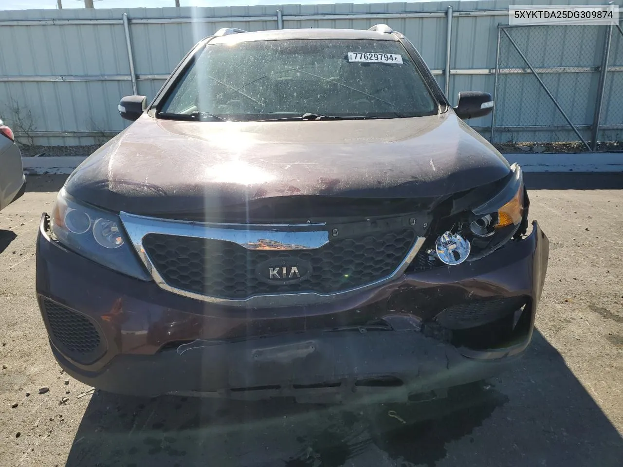 2013 Kia Sorento Lx VIN: 5XYKTDA25DG309874 Lot: 77629794