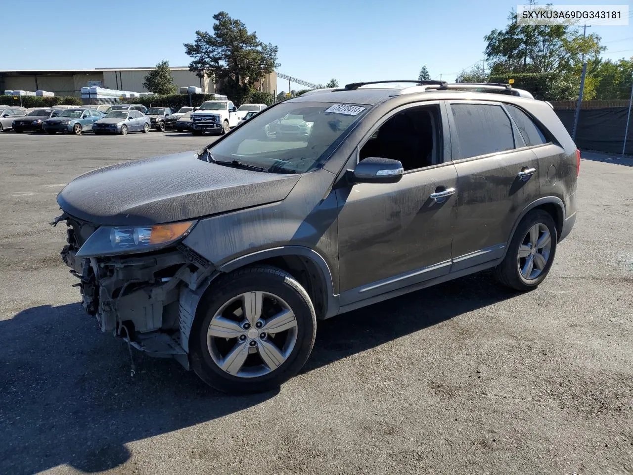 2013 Kia Sorento Ex VIN: 5XYKU3A69DG343181 Lot: 78270414