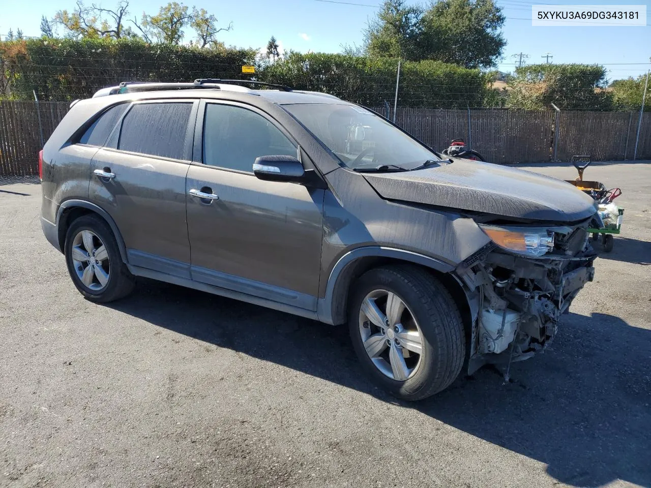 2013 Kia Sorento Ex VIN: 5XYKU3A69DG343181 Lot: 78270414