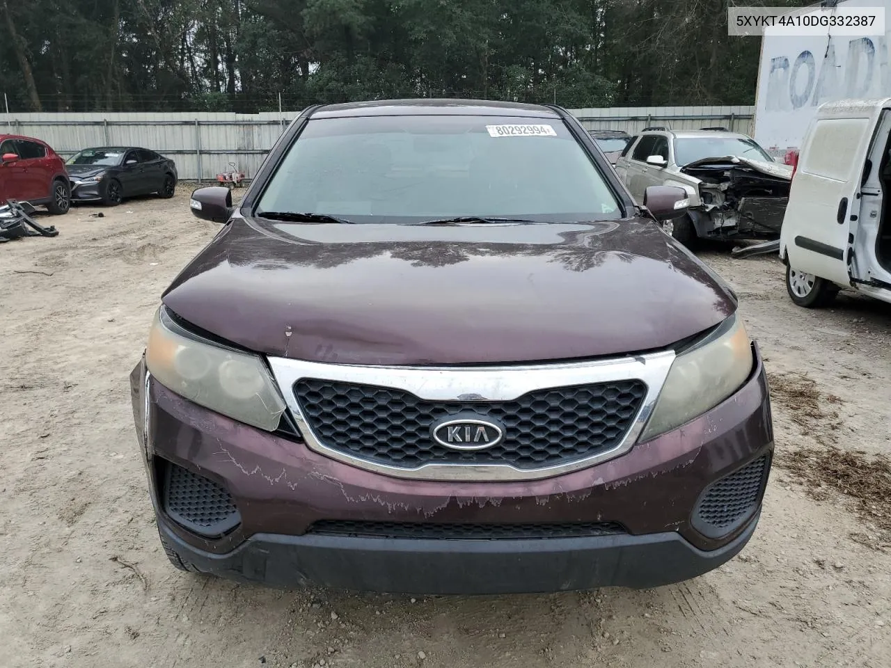 2013 Kia Sorento Lx VIN: 5XYKT4A10DG332387 Lot: 80292994