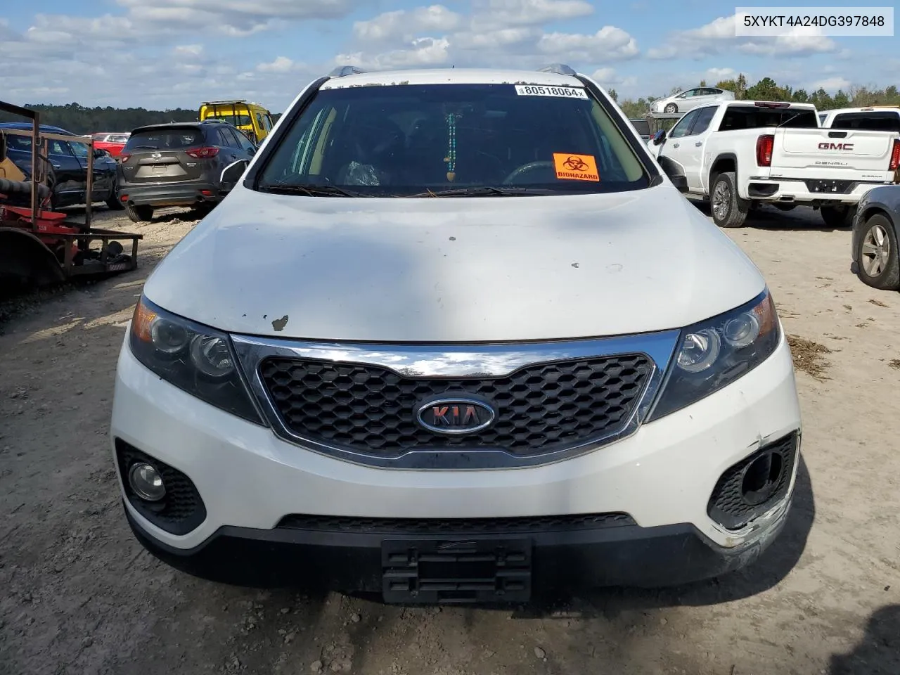 2013 Kia Sorento Lx VIN: 5XYKT4A24DG397848 Lot: 80518064