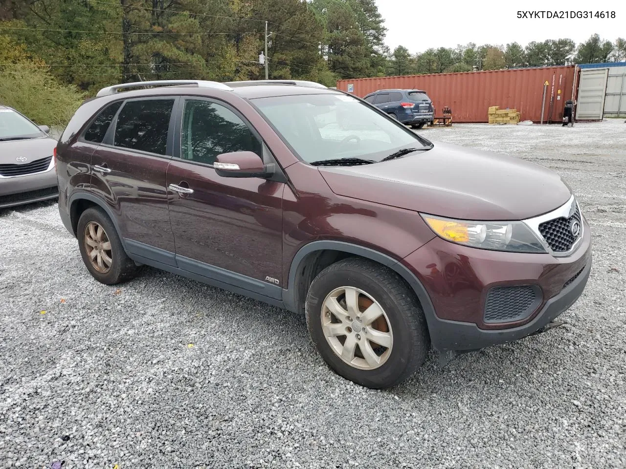 2013 Kia Sorento Lx VIN: 5XYKTDA21DG314618 Lot: 80731924