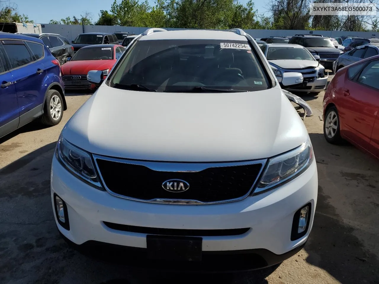 2014 Kia Sorento Lx VIN: 5XYKT3A68EG500073 Lot: 50742254